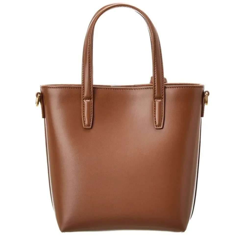 Saint Laurent Toy Mini Leather Shopping Tote, Brown - Picture 3 of 8